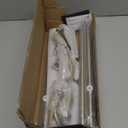 2 Pack Wrap Around Curtain Rod for Windows 28-56", Internal Splicing 1 Inch Diameter Disc, Adjustable Room Darkening Curtain Rod with Aluminum Finials and Brackets, Antique Bronze