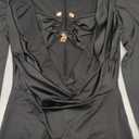 LXUAMR Jumpsuits for Women Sexy Deep V Neck Long Sleeve Jumpsuit Cut Out Bodycon Jumpsuit Going Out Outfits, Black, Size S