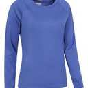 Women's Thermal Long Sleeve Shirts Fleece Lined Underwear Moisture Wicking Athletic Base Layer for Cold Weather, Blue, Size US XL