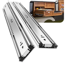 1 Pair Heavy Duty Drawer Slides 12 14 16 18 20 22 24 26 28 30 32 34 36 38 40 Inch 150 lb Load Capacity Side Mount Full Extension Ball Bearing Rail Runner（Without Lock,14 inch）