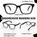 Progressive Multifocal Reading Glasses for Women Men, Anti Glare Blue Light Blocking Multifocus Computer Glasses