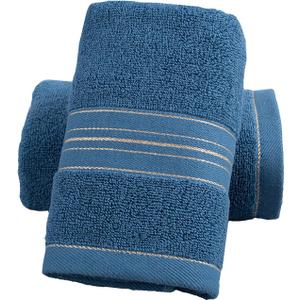 2 Pack Hand Towels for Bathroom - 100% Cotton Decorative Soft & Highly Absorbent Towel Set for Face, Spa, Gym, Kitchen, Hotel, 13x30 Inch (Blue - 2 Pack)