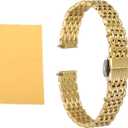 Stainless Steel Mesh Watch Band Quick Release Metal Watch Strap Adjustable Butterfly Clasp Replacement Bands for Men and Women