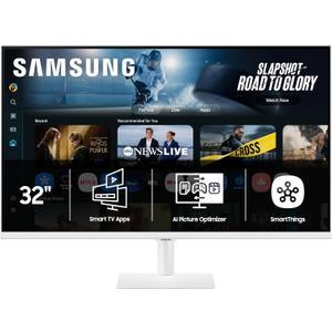 Samsung 32 Smart Monitor M7 (M70F) 4K UHD Display, Samsung Vision AI, Smart TV Apps, Gaming Hub, USB-C, HDMI and USB-A, White, LS32FM703UNXZA, 2025