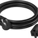 FIRMERST 6 FT Flat Plug Extension Cord, 14 AWG 1875W, UL Listed, Black