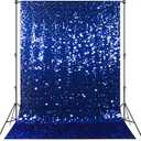 5MM Mermaid Sequins Shimmer Wall Backdrop Curtain 4FTx8FT Royal Blue Sequin Backdrop Panel Glitter Sequin Photography Background Drapes for Party Birthday