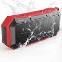 Qozybuds Bluetooth Jobsite Speaker with Magnet and Hook, 30H Working Time IPX6 Waterproof Speaker Plays Audio and Answers Calls Hands Free