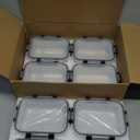 Liuruiyu 8 Pack 36OZ Glass Food Storage Containers with Lids, Meal Prep Containers, Airtight Bento Boxes with Leak Proof Locking for Microwave, Oven, Freezer and Dishwasher, BPA Free