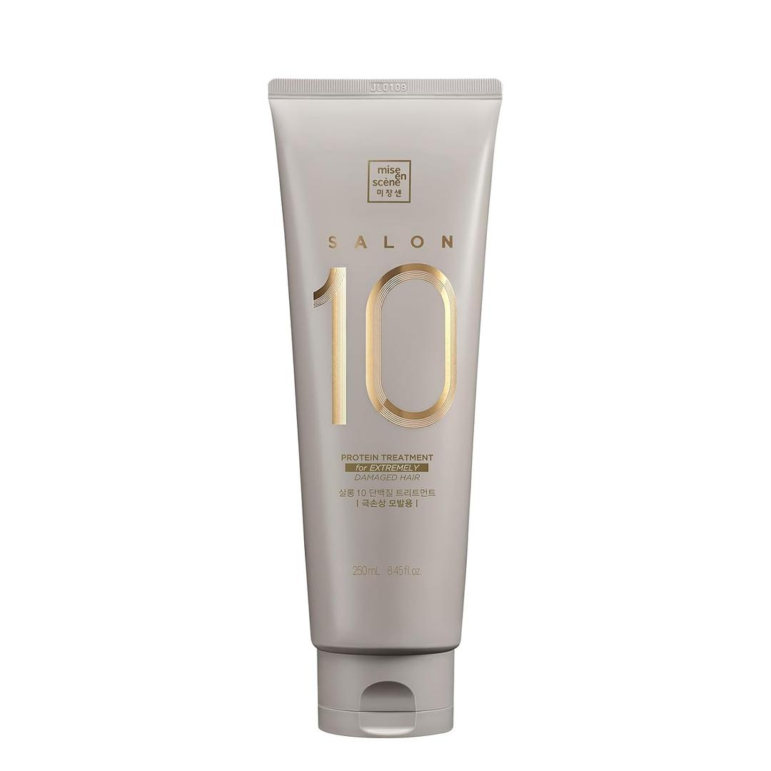Mise En Scene Salon 10 Protein Treatment for Severe Damaged Hair - Low Porosity Hair Care, Deep conditioner with Floral Fragrance, 10-Second Protein Recover, Korean hairproduct 8.45 Fl. Oz. (250ml)
