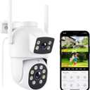 Security Camera Outdoor with Dual Lens, 2.5K/6MP Outdoor Cameras for Home Security with Auto Tracking, Human Detection, 30m Color Night Vision, Two-Way Audio, IP66