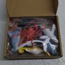 Ocean Sea Life Toy Figures Set for Kids, 12 PCS Realistic Marine Animals with Shark, Dolphin, Sea Turtle, Penguin, Seal, Clownfish, Crab, Ocean Animal Figure Toys for Boys Girls Toddlers