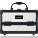 SHANY Chic Makeup Train Case Cosmetic Box Portable Makeup Case Cosmetics Beauty Organizer Jewelry storage with Locks, Multi trays Makeup Storage Box with Makeup Mirror - Peaceful