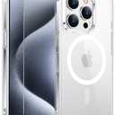 Temdan for iPhone 15 Pro Max Case Clear, [Compatible with Magsafe][Anti-Yellowing][Military-Grade Protection] Shockproof Slim Phone Sleeve Case for iPhone 15 Pro Max