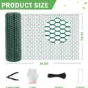 40Ft x 16In Plant Protectors from Animals, Plant Cages for Outdoor Plants, Free-Cut Wire Plant Protector, Plant Cover Chicken Wire Fencing with Ground Stakes & Ties to Keeping Bunny Animals Out