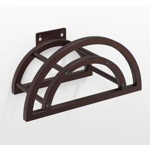OLV Garden Hose Holder, Outdoor Hose Holder Wall Mounted Holds 125-ft Hose, Heavy Duty Metal Hose Hanger, Sturdy Detachable Hose Reel Storage Organizer, Hose Rack for Outside Garden Lawn Yard, Bronze