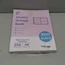 Large Transparent Jewelry Storage Book with 300 Pockets and 50 Jewelry Pouches,Travel Jewelry Organizer and Storage,Jewelry Binder Organizer for Earring,Bracelet,Necklace (300 Grids+50 Pvc Bags,Pink heart)