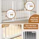 Baby Gate for Indoor Stairs & Doorways: Wide Expandable 27.9-42.1" Metal Safety Gate - Toddler Pets 30" Tall Dog Gate with Easy Install Pressure Mount Dual Lock & 2-Way Swing, White.