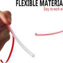 eatelle Vinyl Bulb Translucent Shower Door Seal for 5/32" (4mm) Gap with Pre-Applied 3M Tape, Adhesive Bathroom Strip for 3/16" Thick and UP(1/4, 3/8, 1/2 Glass) 95 Inch Long