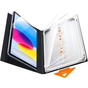 SMARTDEVIL 2 Pack Screen Protector for iPad A16 11th/10th Generation (11/10.9 Inch, 2025/2022) with Easy-Install Tray[Military Grade Shatterproof] 9H+ Hardness Tempered Glass, Dust & Bubble Free