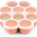 KeaBabies Silicone Food Freezer Trays with Lid, 2oz x 10 Pods Baby Food Storage Containers, Easy Puree Meal Prep, Breast Milk Silicone Freezer Molds, Dishwasher, Microwave Safe, BPA-Free (Roseate)