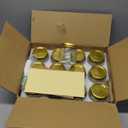 Rainforce Mason Jars 8 oz with Gold Lids 6 Pack Small 8 oz Glass Jars with Lids, Regular Mouth Half Pint Canning for Food Storage, Jam, Honey, Spice, Candle, Overnight Oats & DIY Projects