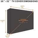 Outdoor TV Cover 28 to 32 inches, Waterproof and Weatherproof, Fits Up to 30''W x 19''H for Outside Flat Screen TV