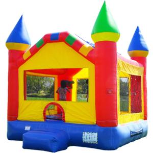 HeroKiddo 13'x13' Commercial Bounce House with Blower & Basketball Hoop; Durable 15'Tall Vinyl Bouncy Castle Inflatable Jumper for Kids and Adults, Rental Quality, Indoor & Outdoor