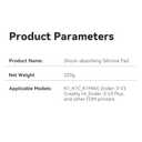 Creality Officiali 4PCS Shock-Absorbing Silicone Pad,Strong Flexibility,Stable Adsorption and Reduce Noise,Compatible with Creality Hi/ K1/K1 Max/K1C/K1 SE/Ender-3 V3/Ender-3 V3 Plus 3D Printer