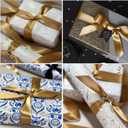 4 x Solid Color Champagne Gold Satin Ribbon, 1-1/2 Inches x 25 Yards Fabric Satin Ribbon for Gift Wrapping, Crafts, Hair Bows Making, Wreath, Wedding Party Decoration and Other Sewing Projects