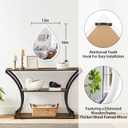 Small Wall Mirror Wood Framed Decorative Mirror White Teardrop Hanging Mirrors Unique Vanity Mirror for Bedroom Bathroom Living Room