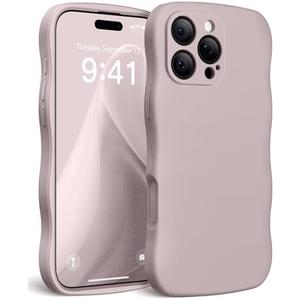 SuydanBox Magnetic for iPhone 16 Pro Max Case, [Full Camera Protection][Compatible with MagSafe] Cute Wave Frame Silicone Shockproof Protective Phone Case for iPhone 16 Pro Max 6.9", Hazel