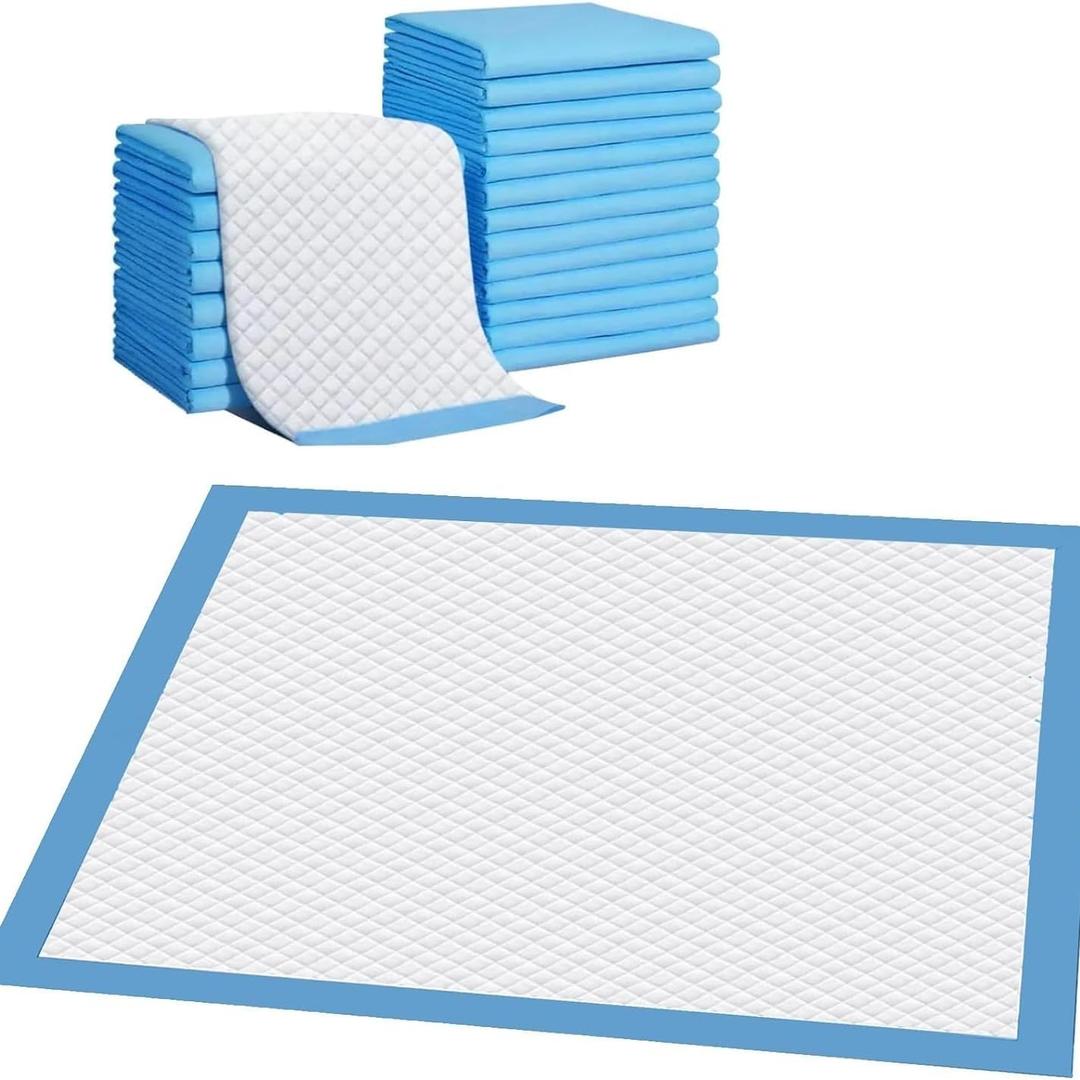 100pcs 22x22 Disposable Dog Training Pads, Super Absorbency, Blue Extra Strength Leak-Proof,Super Absorbency Disposable Underpads, Leakproof Quick Drying Disposable Pads