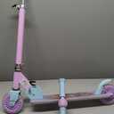BELEEV V2 Scooters for Kids with Light-Up Wheels & Stem & Deck, 2 Wheel Folding Scooter for Girls Boys, 3 Adjustable Height, Non-Slip Pattern Deck, Lightweight Kick Scooter for Children Ages 3-12 (Purple)