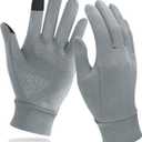 Unigear Lightweight Running Gloves, Touch Screen Anti-Slip Warm Gloves Liners for Cycling Biking Sporting Driving for Men Women (Large, Grey)