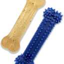 Nylabone Original Bone Flexi Chew Toy for Dogs, Flexible Dog Toys for Moderate & Gentle Chewers, Chicken Flavor, Medium - Up to 35 lbs, 2 Pack