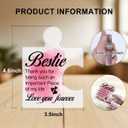 Bestie Gifts for Women Girls, Friendship Gifts for Best Friends Sister BFF, Bestie Acrylic Puzzle Plaque Decorative, 4.6*3.5*0.6 inches