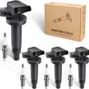 4pcs Ignition Coil & Spark Plug Compatible with Toyota Corolla Matrix Pontiac Vibe 1.8L L4 2000 2001 2002 2003 2004 2005 2006 2007 2008 Coil Pack Replaces# UF315 C1249 UF247