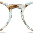 2SeeLife Large Round TR-90 Reading Glasses for Men & Women – Medium-Large Fit, Durable, Spring Hinges, Blue Light Readers, Aqua Blue, +2.00