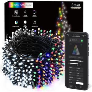 BrizLabs Christmas Lights App & Voice Control, 180ft 500 LED Color Changing Smart Christmas Fairy String Lights, Cool White & Colored Outdoor Mini Tree Light String for Indoor Outside Xmas Decor