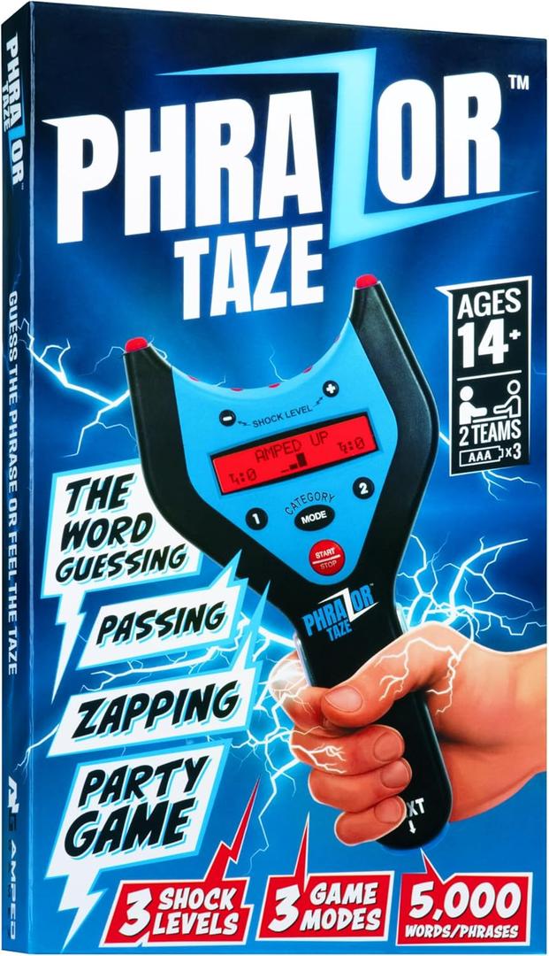 PhraZor Taze Shockingly Fun Word-Guessing Party Game with 3 Shock Levels, 3 Play Modes & Cheat Detector 5,000+ Words, Multiplayer for Teens & Adults and Family Game Night
