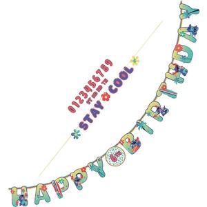 Multicolor Disney Stitch Jumbo Letter Banner Kit - 126" (1 Set) - Ideal for Birthday & Themed Parties