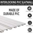 FRAYSCENT Slat Wall Paneling Garage Slat Wall Storage Systems Slatwall Panels Power Tool Organizer Wall Mount, PVC Garage Storage & Organization Products Slate Board (White, 4ft x 8ft)