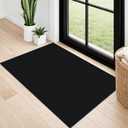 Lansny 2x3 Washable Area Rug Small Braided Cotton Entryway Rug with Non Slip Backing Kitchen Rugs Indoor Door Mat for Entrance Bathroom Foyer, Black