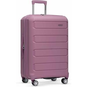 Traveler's Choice Pagosa Hardshell Expandable Luggage with Spinner Wheels, Mauve, 26-Inch Medium
