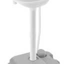 Portable Sink Camping Hand Washing Station, 20L Wash Basin Stand with Rolling Wheels, Soap Dispenser, Towel Holder, Handle for Garden, Outdoor, Travel, Boat, Gathering, Worksite (17L)