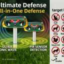 2026 New Sonic Fortress Pro Deer Repellent Devices,4 Pcs Solar Ultrasonic Animal Repeller Outdoor Waterproof Motion Sensor Deterrent Yard Garden Repellent for Animals Cat,Squirrel,Racoon,Rabbit,Skunk