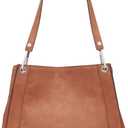 Calvin Klein Reyna Novelty Triple Compartment Shoulder Bag (One Size, Caramel Mix)