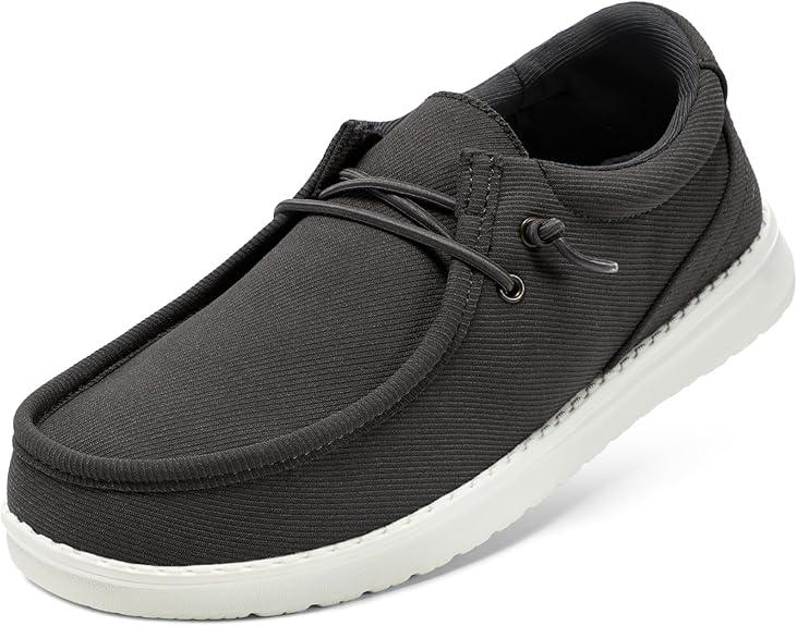 STQ Men's Lace up Loafers丨Orthopedic Ultralight Boat Casual Shoes with Arth Support, 11