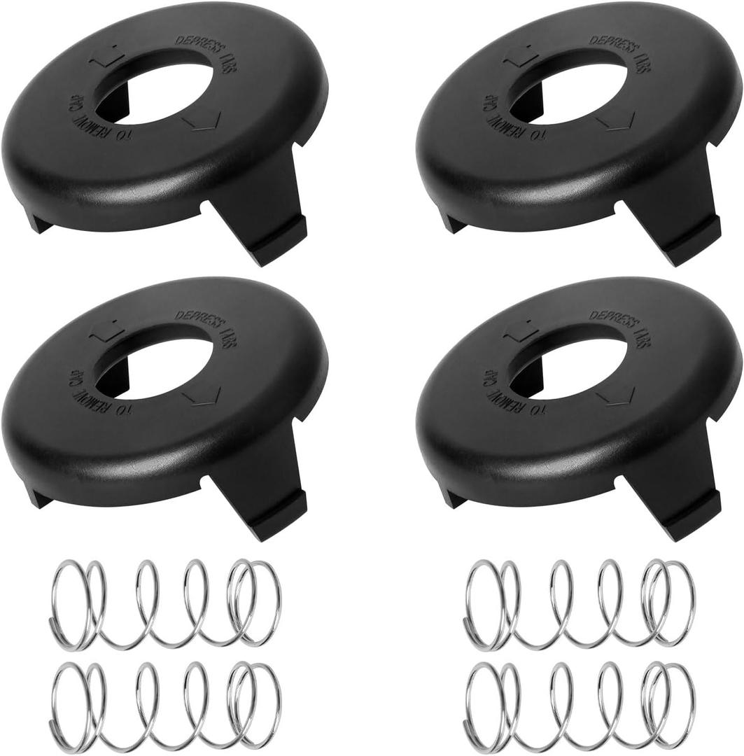 JOJOCY 88175 0.065" Trimmer Spool Line 30Ft for Toro 51256 51301 51302 51303 51304 51305 51307 51308 51309 51324 51326 51331 51332 Replacement Spool for 10" to 15" Trimmers (4 Springs + 4 Caps)