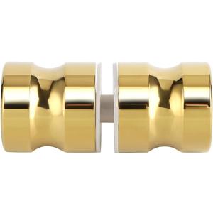 Alise Shower Glass Door Handle,Sliding Shower Doors Knob Round Back-to-Back Pull Hardware Replacement Parts,Solid SUS304 Stainless Steel Knobs,Gold Finish,L5000-G